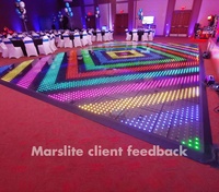 Piste de danse interactive LED étanche IP54, 8x8 panneaux vidéo, lumières DJ, piste de danse lumineuse pour mariage