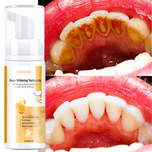 Customized Fruit Flavor 50mML Vegan Fluoride Free Stain Remover <strong>Colour</strong> <strong>Corrector</strong> Teeth Whitening Foam <strong>Toothpaste</strong> - Product Image 4