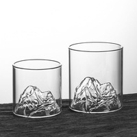 Transparent Mount Fuji Cup Creative Verres en verre de style chinois Tasse à thé domestique résistante à la chaleur avec un design original