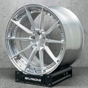 Jantes forgées en deux parties BKU 5x112 19 20 21 pouces, jantes en alliage brossées pour <span class=keywords><strong>Audi</strong></span> R8 RS5 RS6 RS Q8 S6 S7 S8 <span class=keywords><strong>SQ8</strong></span> SQ7 SQ6 TT <span class=keywords><strong>E</strong></span>-<span class=keywords><strong>tron</strong></span> - Product Image 4