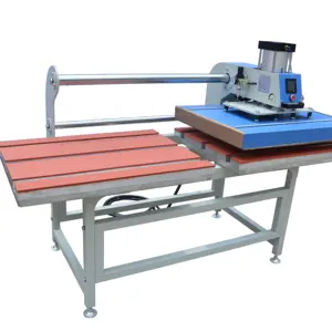 Dongguan usine vêtement vêtement sans couture bord fondu sublimation double plateaux utilisation personnalisée presse à chaud machine - Product Image 1