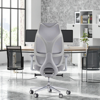 Chaise de bureau ergonomique en tissu pour personnes corpulentes, avec soutien lombaire réglable, accoudoirs réglables, certifiée Bifma pour la colonne vertébrale