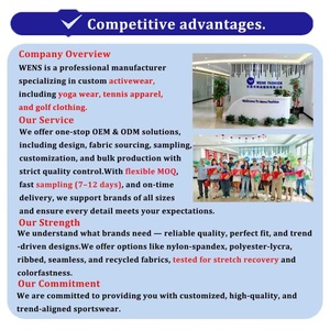 Customt Half-Zip Sweat A-Line Tennis Set High-Waisted <b>Elastic</b> Short Sleeve Golf Top Printed Front Waist Tennis <b>Skirt</b> - Product Image 6