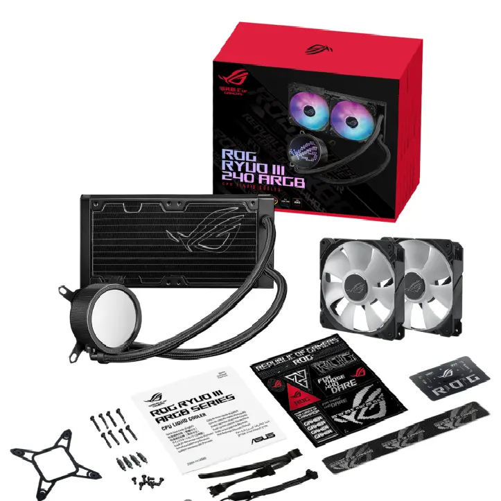 2024 Hot Sale ROG RYUO III 240 ARGB Water Cooler For Cpu Liquid Cooler cpu water cooling system argb fans & cooling