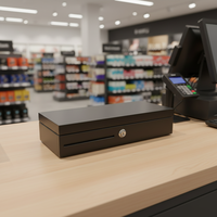 Tiroir-caisse automatique à rabat pour supermarché, avec plateau à monnaie amovible en ABS, comptage et tri automatiques des pièces 12V/24V