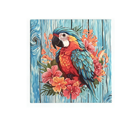 Sous-plat en céramique à imprimé floral de perroquet tropical, résistant à la chaleur, pour la décoration de table, sous-plat pour plats chauds de cuisine