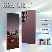 S26 Ultra 16G+1TB Android 15 7.3 Pouces Global 5G Téléphones Portables Grande Mémoire Écran Complet Processeur Rapide Longue Autonomie de Batterie ODM/OEM