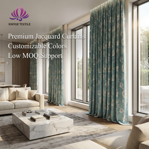 Rideaux Jacquard de Luxe Prêts à Poser en Velours Texturé, Taille Personnalisée, Motif Floral Susta, <span class=keywords><strong>Tissu</strong></span> Teint en Fil 100% Polyester - Product Image 4