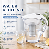 Teko Filter Air Alkali 3.5L dengan 7 Tahap Filtrasi, Bebas BPA, Pemurni Air Mineral
