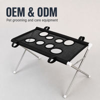 Table de toilettage pliable pour animaux de compagnie |   Cadre en acier inoxydable avec dessus en maille à séchage rapide |   Équipement de toilettage pour animaux de compagnie sur mesure OEM ODM