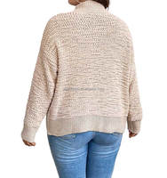 Mode féminine décontracté ouvert devant à manches longues pop-corn tricot Cardigan pull vêtements d'extérieur manteau goutte épaule
