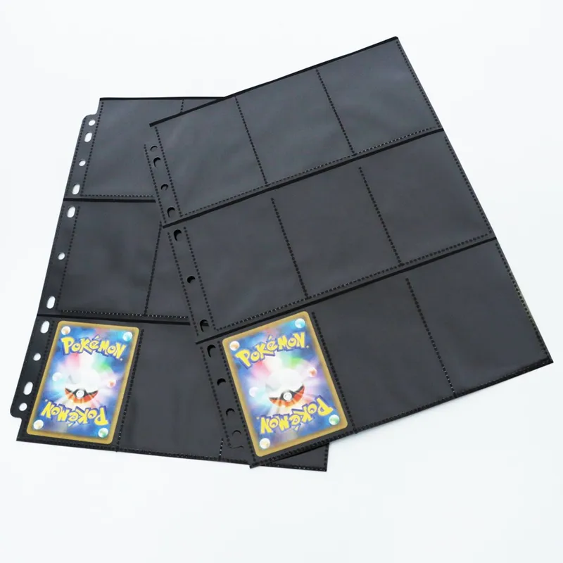 Wholesale Custom 9 Pockets Platinum Top Load Pages Trading Card Sleeves Ring Binder