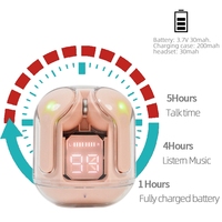 Écouteurs TWS transparents Air, Casque sans fil Crystal Airbuds, Écouteurs intra-auriculaires, Auriculares, Audifonos, Écouteurs Air T2