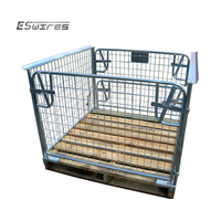 Cage à palettes empilables soudées en acier galvanisé, stockage robuste, ODM