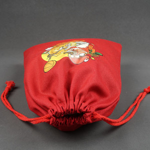 Red Medium Canvas Cotton Drawstring <b>Bag</b> Custom Logo <b>Heat</b> Transfer Eco-Friendly Foldable Fruit <b>Bag</b> Yoga Class Cotton <b>Bag</b> - Product Image 4
