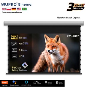 Pantalla de Proyección Wupro/OEM de PVC Suave Negro Cristal de 120 Pulgadas 16:9 para el Hogar 4K, Plegable, FlowArc-Black Crystal-1, Gran Venta - Product Image 1
