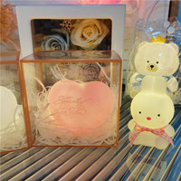 Lampe de nuit électronique en forme de cœur d'amour pour la Saint-Valentin 2025, roses, fleurs, cadeau romantique pour les mariages, avec boîte pour les amoureux, les mères