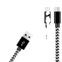 Câble de charge rapide Micro USB, synchronisation des données, nylon tressé, 100W, sans fil, durable, pour téléphone portable, tablette, appareil Android