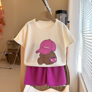 <strong>Cheap</strong> <strong>Children's</strong> Short Sleeve Set-Summer Casual Korean Version Breathable Summer <strong>Clothes</strong> <strong>New</strong> Boys Girls Baby Pants Wholesale