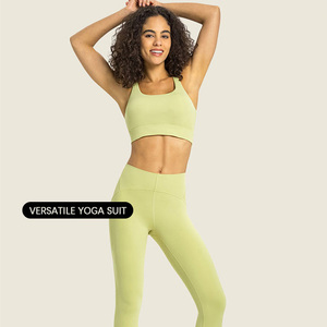 Ensemble <span class=keywords><strong>de</strong></span> vêtements <span class=keywords><strong>de</strong></span> <span class=keywords><strong>sport</strong></span> pour femmes DW356, 2 pièces, soutien-gorge <span class=keywords><strong>de</strong></span> course à dos en V et leggings sculptants, collection printemps 2023, vêtements <span class=keywords><strong>de</strong></span> <span class=keywords><strong>sport</strong></span> en nylon - Product Image 4