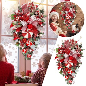 Guirnalda Navideña para Puerta, Adorno Colgante, Corona Decorativa para Gabinete, Ratán Colgante para Decoración de Fiestas, Guirnalda de Navidad - Product Image 3