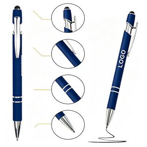 Hot Selling Custom Logo 2-in-1 Metal <b>Ballpoint</b> <b>Pen</b> Handwriting & Touch Screen Stylus <b>Pen</b> Matte Coil <b>Ballpoint</b> <b>Pen</b> - Product Image 3