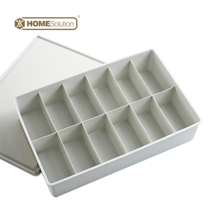 wholesale bra panties pp socks organizer underwear socks Creative lattice plastic underwear storage box with cover