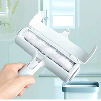 Rouleau Électrostatique Anti-Poils pour Animaux de Compagnie, Brosse de Nettoyage des Poils pour Canapé, Lit et Vêtements