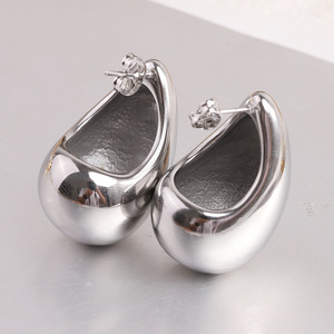Pendientes de Acero Inoxidable en Forma de Lágrima de 20 mm, Pendientes Largos, Joyería Moderna, Única y Versátil para Mujer - Product Image 4