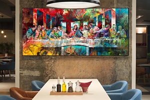 Pictures Art Picture The Last Supper Pop Art Painting On Canvas Banksy Artworks Print Pop Art Paintings Pictures Graffiti Art