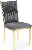 Chaise de salle à manger en tissu à dossier haut Beige blanc marron rose gris or noir jambe en métal chaise de salle à manger en velours