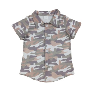 เสื้อยืดลายพรางสีน้ำตาล BT1565 สำหรับเด็กทารกชาย แขนสั้น สไตล์เสื้อผ้าฤดูร้อน - Product Image 1