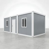 Casa Container Prefabbricata con Telaio in Acciaio Smontabile, Cabina Modulare a 2 Stanze, Installazione Rapida, per Ufficio e Residenza
