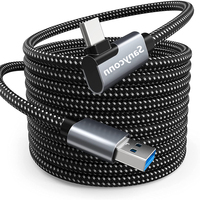 Kabel Pengisian Daya USB 3.0 3.1 3.2 5Gbps Data 60W 3A, Kabel Tautan VR Tipe A Ke Tipe C untuk Oculus