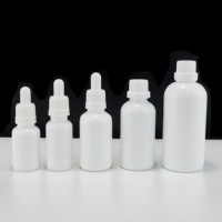 Vente en gros de flacons compte-gouttes en verre pour huiles essentielles cosmétiques, 10 ml, 20 ml, 30 ml, rose dégradé, givrés, imprimés à l'écran, avec estampage doré rose