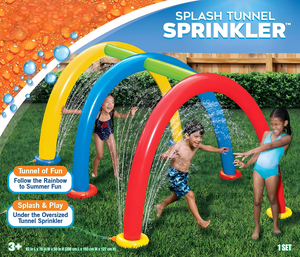 Túnel Inflable Arcoíris con Aspersor para Niños, Juego Acuático de Verano para Exteriores - Product Image 4