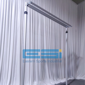 ESI Romantic Compact 3-Cossbar Tubo de plástico oscuro y cortina para bodas Tubo de tela de estilo simple y cortina - Product Image 1