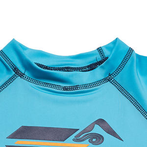سعر المصنع UPF50 + Rashguard ملابس سباحة للأطفال سبانديكس Oem مصمم شعار مخصص مطبوع كم قصير سترة طفح لركوب الأمواج - Product Image 4