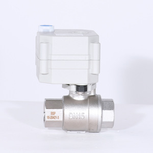 Vanne à boisseau sphérique électrique en acier inoxydable 1/2 pouce DN15 pour l'utilisation à l'eau et à l'air à température normale - Product Image 2