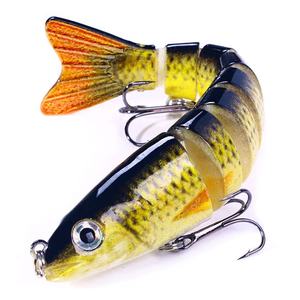 Leurres <span class=keywords><strong>de</strong></span> pêche personnalisés à 8 sections pour la pêche au fond et au lancer longue distance – Matériau ABS avec design imprimé pour le bar et les poissons d'eau douce - Product Image 1