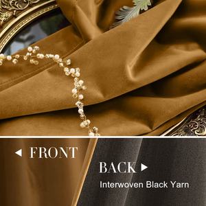 Bindi tenda all'ingrosso per finestra termica isolato <span class=keywords><strong>oro</strong></span> <span class=keywords><strong>marrone</strong></span> velluto <span class=keywords><strong>tende</strong></span> oscuranti di lusso - Product Image 4