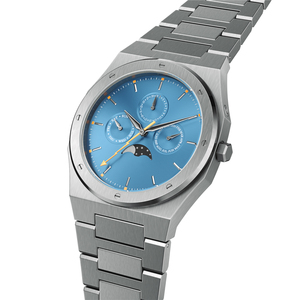 Montre En Cuir avec cadran à trois yeux pour homme, Logo personnalisé, multifonction, chronographe - Product Image 6