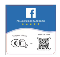 Acryl NFC Google Bewertungskarte mit Individuellem Logo-Druck, Wasserfest, NTAG213 Chip RFID für Restaurant/Café/Hotel/Geschäft Bewertungsständer