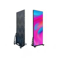 Affiche LED pliable P1.86 avec haut-parleur, écran publicitaire numérique ultra-fin portable pour le commerce de détail et l'éducation