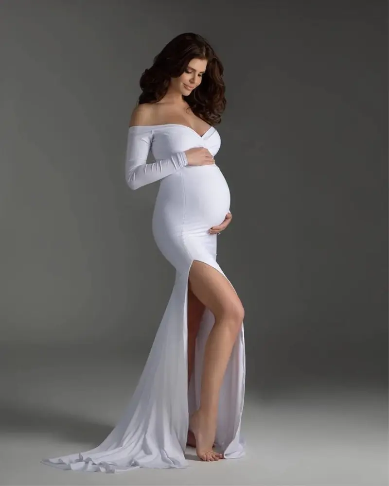 Лидер продаж, однотонные Простые Свадебные платья разных цветов в стиле русалки, женское элегантное свадебное платье большого размера для беременных