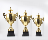 Trofeos de premios de oro y plata de metal personalizados de gran venta del fabricante de Wenzhou, impresión UV para ferias comerciales y bienvenidas