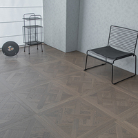 Parquet en bois massif multicouche brossé moderne sur mesure Sunhouse Unique Design 15 mm, 600*600 mm E0