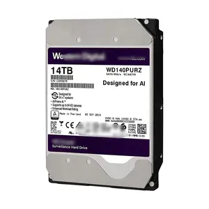 기존 WD140PURZ HDD 하드 디스크 드라이브 14 테라바이트 WD140PURZ 감시 클래스 보라색 HDD 특수 디지털 재고 있음