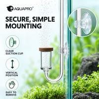 Diffuseur de CO2 compact transparent AQUAPRO pour plantes d'aquarium et aquariums, dissolvant de dioxyde de carbone à bulles fines pour aquarium planté
