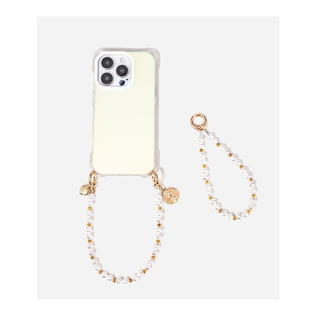 Elegant Pearl Beaded Phone Strap Plastic Pearl Phone Charm Chains Custom Phone Wrist Strap Pearl Beaded Keychain Best Gift